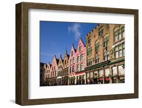 Belgium, Bruges. The Markt, market square buildings-Walter Bibikow-Framed Photographic Print