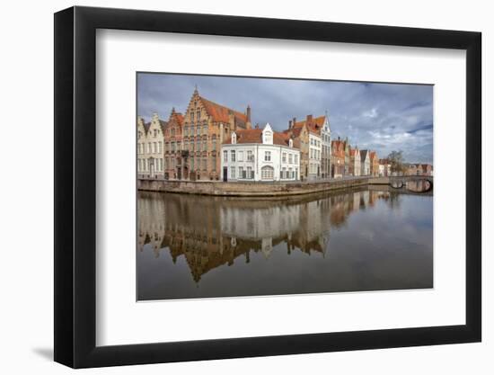 Belgium, Brugge, Canal and Reflection-Hollice Looney-Framed Photographic Print