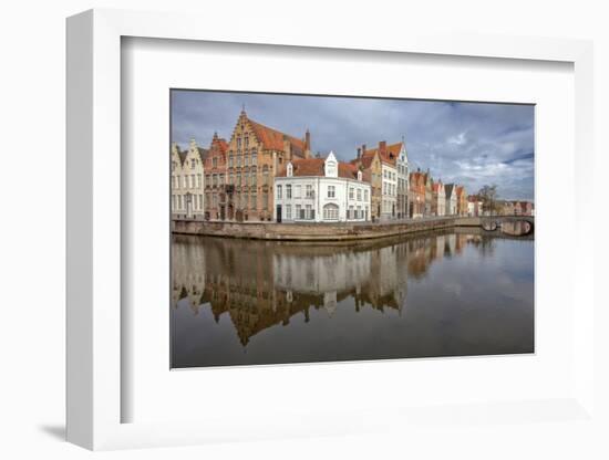 Belgium, Brugge, Canal and Reflection-Hollice Looney-Framed Photographic Print