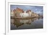 Belgium, Brugge, Canal and Reflection-Hollice Looney-Framed Photographic Print