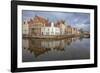 Belgium, Brugge, Canal and Reflection-Hollice Looney-Framed Photographic Print
