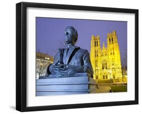 Belgium, Brussels, Cathedral Saint Michel Et Gudule, Bust-Rainer Mirau-Framed Photographic Print