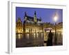 Belgium, Brussels, Grand-Place, Grote Market, Couple, Evening-Rainer Mirau-Framed Photographic Print