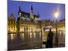 Belgium, Brussels, Grand-Place, Grote Market, Couple, Evening-Rainer Mirau-Mounted Photographic Print