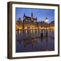 Belgium, Brussels, Grand-Place, Grote Markt, Evening-Rainer Mirau-Framed Photographic Print