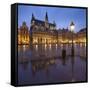 Belgium, Brussels, Grand-Place, Grote Markt, Evening-Rainer Mirau-Framed Stretched Canvas