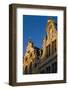 Belgium, Brussels. Grand Place, Guild Hall detail-Walter Bibikow-Framed Photographic Print