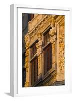 Belgium, Brussels. Grand Place, Guild Hall detail-Walter Bibikow-Framed Photographic Print