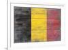 Belgium Country Flag - Barnwood Painting-Lantern Press-Framed Art Print