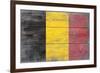 Belgium Country Flag - Barnwood Painting-Lantern Press-Framed Art Print