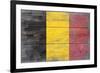 Belgium Country Flag - Barnwood Painting-Lantern Press-Framed Art Print