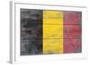 Belgium Country Flag - Barnwood Painting-Lantern Press-Framed Art Print