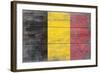 Belgium Country Flag - Barnwood Painting-Lantern Press-Framed Art Print