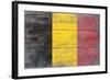 Belgium Country Flag - Barnwood Painting-Lantern Press-Framed Art Print