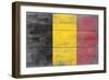 Belgium Country Flag - Barnwood Painting-Lantern Press-Framed Art Print