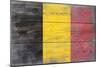 Belgium Country Flag - Barnwood Painting-Lantern Press-Mounted Art Print