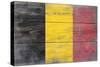 Belgium Country Flag - Barnwood Painting-Lantern Press-Stretched Canvas