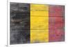 Belgium Country Flag - Barnwood Painting-Lantern Press-Framed Art Print