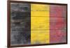 Belgium Country Flag - Barnwood Painting-Lantern Press-Framed Art Print