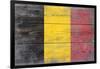 Belgium Country Flag - Barnwood Painting-Lantern Press-Framed Art Print