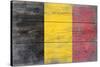 Belgium Country Flag - Barnwood Painting-Lantern Press-Stretched Canvas