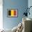 Belgium Country Flag - Letterpress-Lantern Press-Framed Art Print displayed on a wall