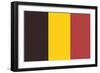 Belgium Country Flag - Letterpress-Lantern Press-Framed Art Print