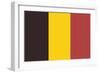 Belgium Country Flag - Letterpress-Lantern Press-Framed Art Print