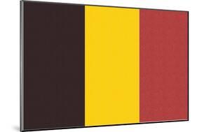 Belgium Country Flag - Letterpress-Lantern Press-Mounted Art Print