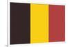 Belgium Country Flag - Letterpress-Lantern Press-Framed Art Print