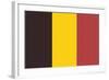 Belgium Country Flag - Letterpress-Lantern Press-Framed Art Print