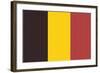 Belgium Country Flag - Letterpress-Lantern Press-Framed Art Print