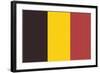 Belgium Country Flag - Letterpress-Lantern Press-Framed Art Print