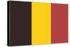 Belgium Country Flag - Letterpress-Lantern Press-Stretched Canvas