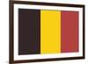 Belgium Country Flag - Letterpress-Lantern Press-Framed Premium Giclee Print