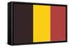 Belgium Country Flag - Letterpress-Lantern Press-Framed Stretched Canvas