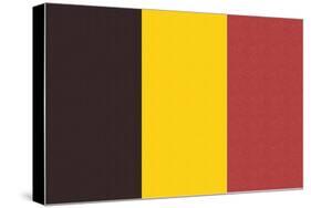 Belgium Country Flag - Letterpress-Lantern Press-Stretched Canvas