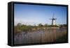 Belgium, Damme. Old wind mill-Walter Bibikow-Framed Stretched Canvas