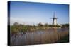 Belgium, Damme. Old wind mill-Walter Bibikow-Stretched Canvas