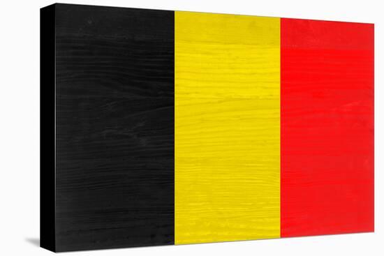 Belgium Flag Design with Wood Patterning - Flags of the World Series-Philippe Hugonnard-Stretched Canvas