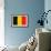 Belgium Flag Design with Wood Patterning - Flags of the World Series-Philippe Hugonnard-Framed Art Print displayed on a wall