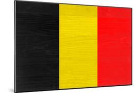 Belgium Flag Design with Wood Patterning - Flags of the World Series-Philippe Hugonnard-Mounted Art Print