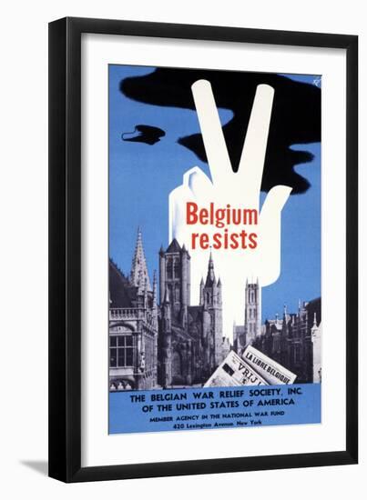 Belgium Resists: the Belgian War Relief Society, 1943-null-Framed Giclee Print