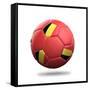 Belgium Soccer Ball-pling-Framed Stretched Canvas