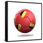 Belgium Soccer Ball-pling-Framed Stretched Canvas