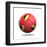 Belgium Soccer Ball-pling-Framed Art Print