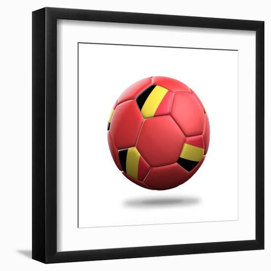 Belgium Soccer Ball-pling-Framed Art Print