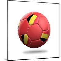 Belgium Soccer Ball-pling-Mounted Art Print