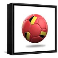 Belgium Soccer Ball-pling-Framed Stretched Canvas