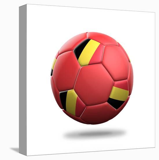 Belgium Soccer Ball-pling-Stretched Canvas